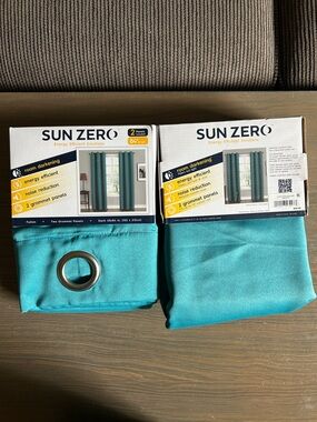 NWT 2 Pack Sun Zero Grommet Curtains in Teal
